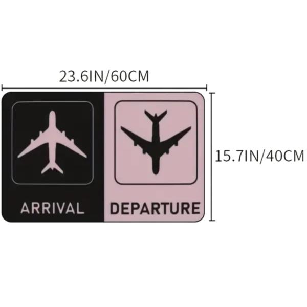 Fußmatte Flugzeugankunft und -abflug Gelb/Schwarz